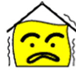 屋根材が破損し飛火による火災の心配がある 構造が壊れないまでも ズレ、落下等がある_イメージ